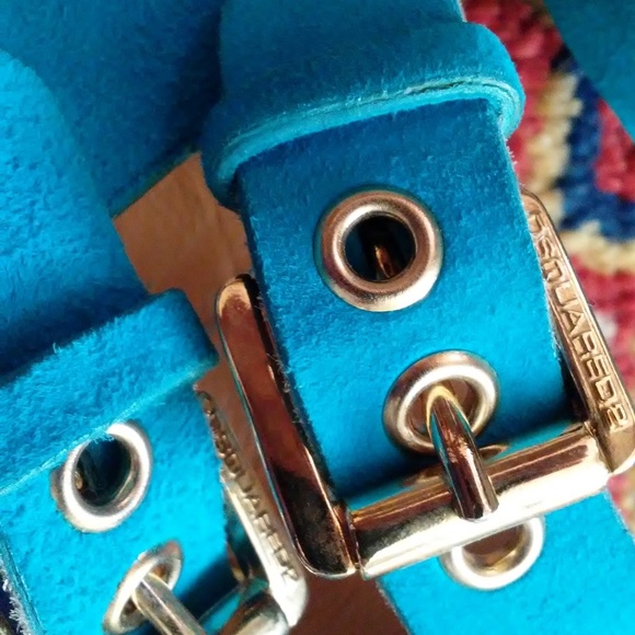 D2 DSQUARED2 Turquoise Suede Studded Gladiator Sandals size 36 - Picture 8 of 8